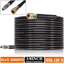 iMeshbean 100FT 5800PSI Replacement High Pressure Power Washer Hose -3/8" Quick Connect