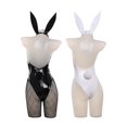 thumbnail image 4 of Disfraz de conejita blanca de diosa de la victoria de ROLECOS NIKKE, traje de conejita negra, traje de cosplay sexy para mujer, monos blancos y negros, 4 of 5