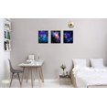 thumbnail image 6 of Canvas Wall Art Outer Space Pictures Fantastic Starry Painting Artwork Galaxy Nebula Canvas Prints for Bedroom Bathroom Living Room Kicthen Office Home Wall Decor 12" x 16" x 3 Panels, 6 of 6