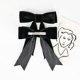 thumbnail image 3 of Velvet Hair Bows Barrettes 1 Pcs,Black Hair Ribbon Clips,Girls Bow Hairpin,Hair Clip for Women Toddlers Kids Baby,Party Hair Accessories,5.5*7.9 in, 3 of 7