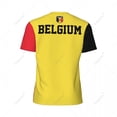 thumbnail image 3 of Exclusive design Belgium Flag Grain 3D Printed Men For Running Bike Soccer Tennis Fitness Sports tshirt Mesh Fans Short T-shirt, 3 of 8
