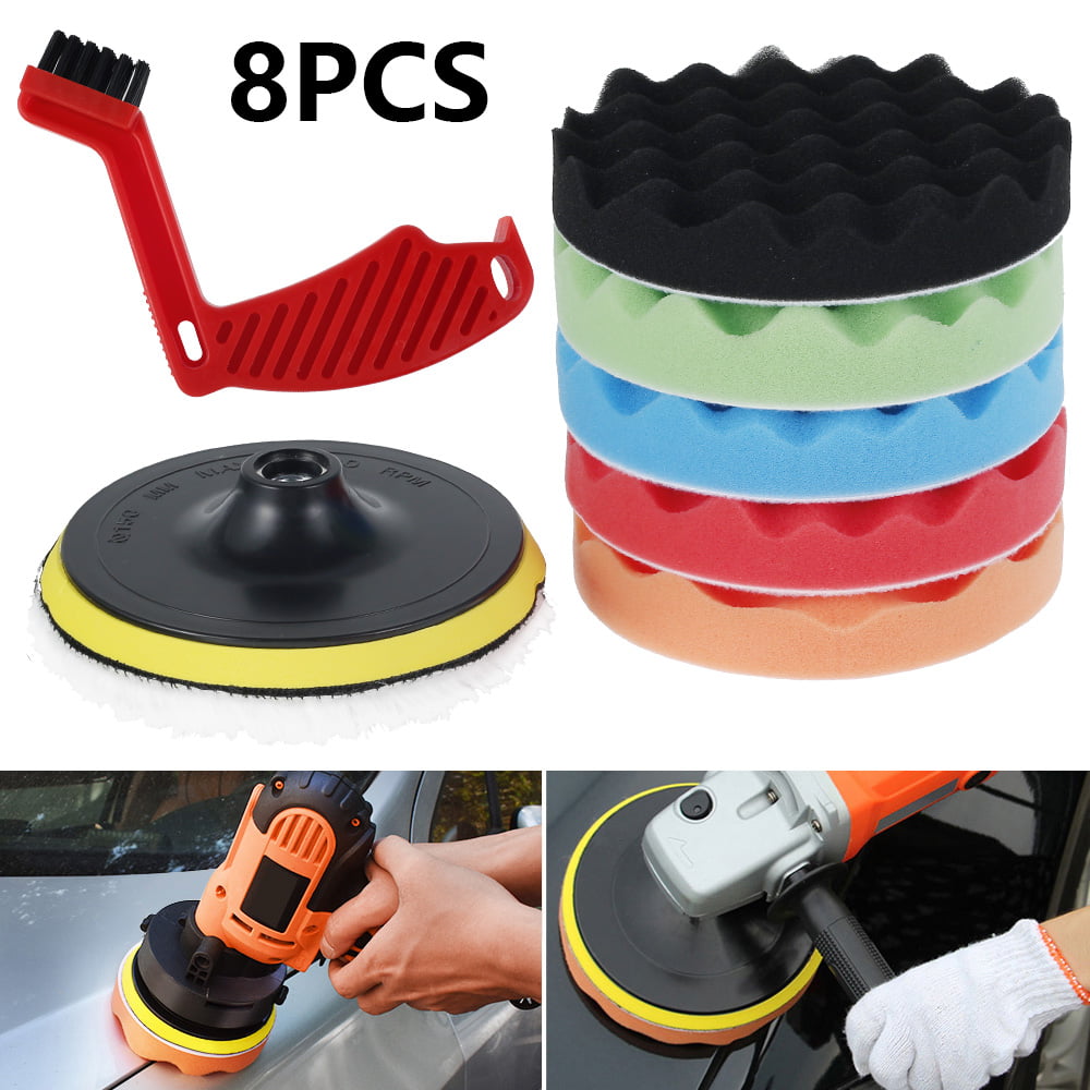 HOTBEST 8pcs Buffing Waxing Polishing Sponge Pads Kit Set Car Foam Polishing  Pad For Car Polisher Drill Electric Drill Auto Body Repair - Walmart.com