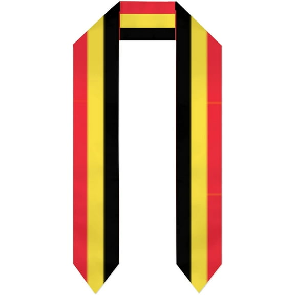 DABOYOZHZH Belgium Flag Graduation Shawl Sash Stole Wraps Scraf For International Study Pride Women Men