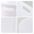 thumbnail image 3 of 42 L Hip Hugger Laundry Basket, White Plastic Dirty Clothes Basket, 4-Pack, 3 of 7