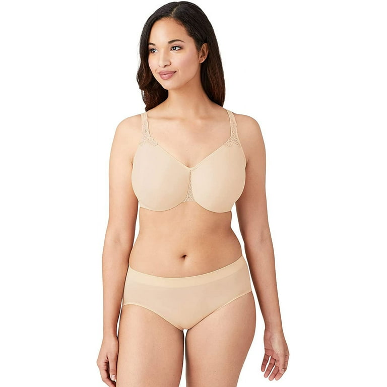 Wacoal Women’s Plus Size Bodysuede Ultra Full Figure Seamless Underwire  Bra, Sand 40DD
