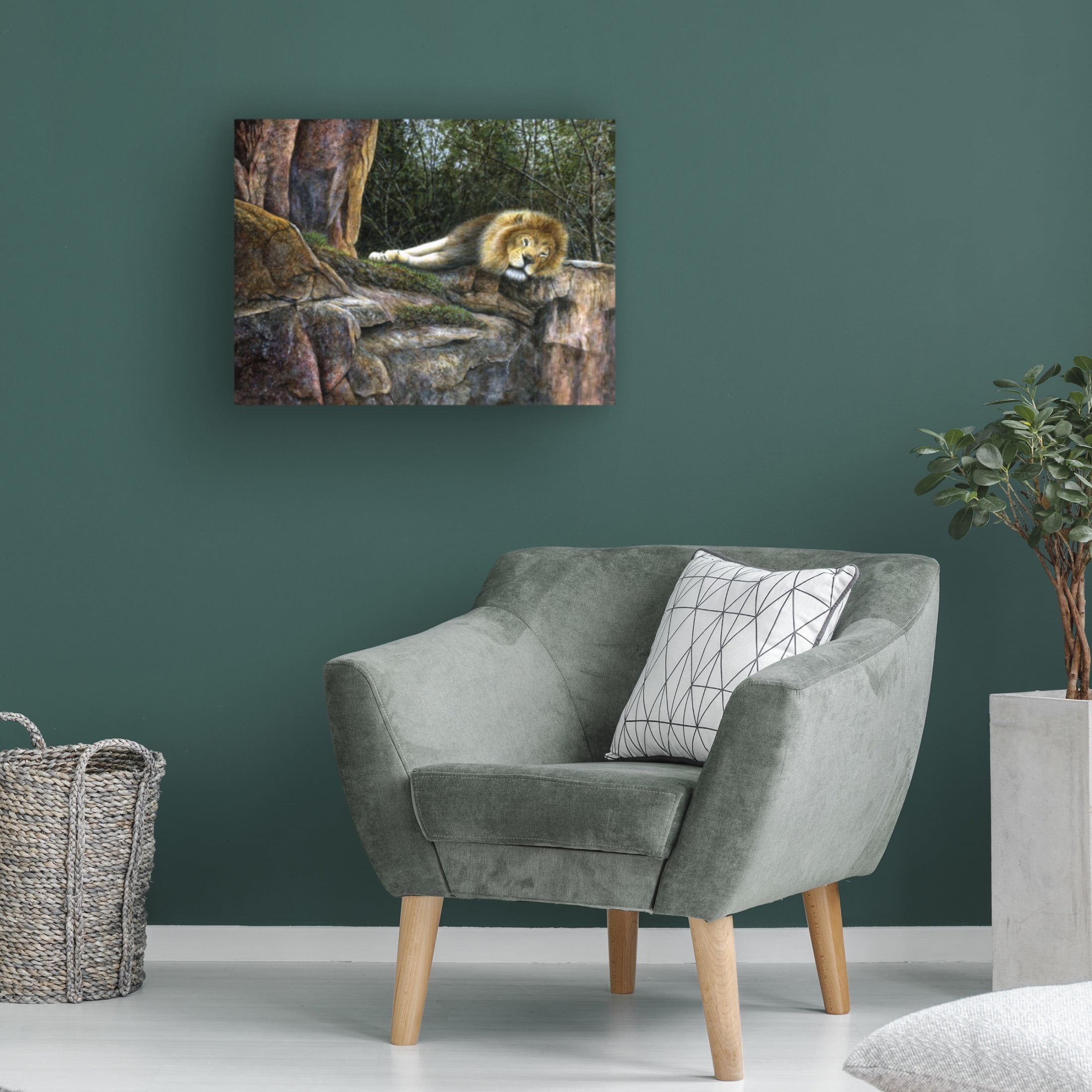 Canvas Wall Art - John Morrow 'In the Jungle' Wall Art for Living Room, Bedroom, or Office Décor by Trademark Fine Art - 32 x 32 Inches