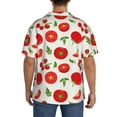 thumbnail image 5 of Sigee Fresh Red Tomato Print Men's Shirts Casual Button Down Short Sleeve Summer Beach Shirt Hawaiian Vacation Shirts Tee Shirt-, 5 of 7