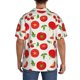thumbnail image 3 of Fotbe Fresh Red Tomato Camisa Estampada de Manga Corta para Hombre, Casual de Verano, Estilo Playero, Sin Arrugas-XX-Large, 3 of 5