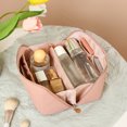 thumbnail image 3 of Bolsa de cosméticos de gran capacidad, portátil, de alta calidad y aspecto atractivo, para viajes, para guardar brochas de maquillaje y cosméticos, 3 of 6