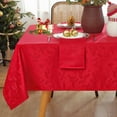 thumbnail image 3 of SASTYBALE Christmas Tablecloth Rectangle, Jacquard Snowflake Pattern Table Cloth for Rectangle Tables, Water Resistant Rectangular Tablecloths for Dining Room & Holiday Decoration, 3 of 7