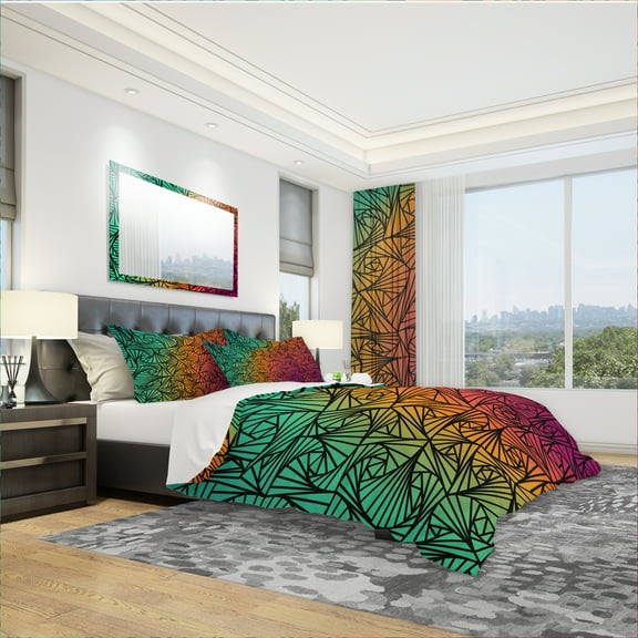 Designart 'Stylish Abstract of Volumetric Spiral' Modern & Contemporary Duvet Cover Set