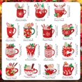 thumbnail image 2 of 15 Pieces Christmas Diamond Painting Keychain Christmas Tree Ornaments 5D DIY Hot Cocoa Art for Kids Crafts Family Decor, 2 of 6