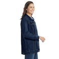 thumbnail image 3 of Woman Within Plus Size Long Stretch Denim Jacket Oversized Jean Jacket, 3 of 5