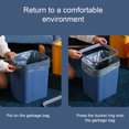 thumbnail image 3 of 2 Pieces Home Office Garbage Bin Bedroom Container Large Capacity Portable Waste Basket Square Shape Rubbish Can Large Capacity Container Yellow L, 3 of 9