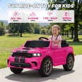 thumbnail image 2 of Dodge Electric Ride on Cars for Kids, 24V Licensed Dodge Durango Powered Ride on Toy with Parent Remote Control, Electric Car Vehicle for Girls 3-6 w/Music Player/LED Light/Safety Belt, Pink, 2 of 12