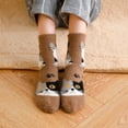 thumbnail image 4 of 5 Pairs Womens Knit Cat Socks Vintage Soft Cabin Warm Socks Thick Knit Cozy Winter Socks for Women Gifts, 4 of 8
