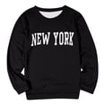 thumbnail image 4 of Women's Casual Sweatshirt Long Sleeved Letter Printed Tops Crew Neck Lightweight Pullovers Trendy 2025, 4 of 4