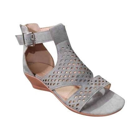 

Juebong Flat Sandals for Women Dressy Summer Casual Gladiator Strap Dress Sandals Adjustable Ankle Buckle Dress Flat Fisherman Sandals for Women Summer Wedding