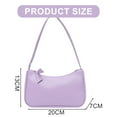thumbnail image 2 of Retro baguette bag one shoulder handbag artificial leather underarm bag ladies crossbody bag - purple, 2 of 5