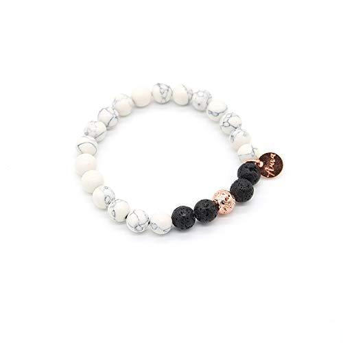 Bracelet Homme Pierre Naturelle - Bracelet Perle Ajustable avec Diffuseur  d'Huile Essentielle de Yoga - Bijoux - L'heure Passion