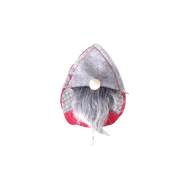 Bewildely Soportes para cubiertos de Navidad, soporte para cubiertos de dibujos animados, telas no tejidas, cuchara, tenedor, bolsa, cena, Kits de decoración para fiestas Gris