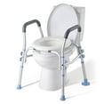thumbnail image 1 of KFFKFF Raised Toilet Seat with Arms, 300 lbs Load Capacity, Adjustable Height, Widened Commode Elevated Toilet Seat Riser, 1 of 9