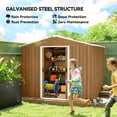 thumbnail image 4 of Outsunny 8'x6' Metal Outdoor Storage Shed w/ Sliding Doors Dark Brown, 4 of 10