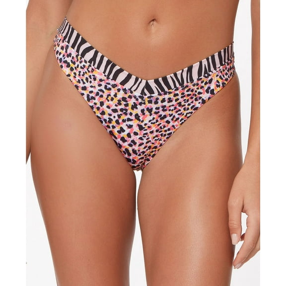Sanctuary LOTUS PINK Pretty V-Waist Hipster Bikini Swim Bottom, US X-Small