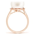 thumbnail image 2 of ANGARA Freshwater Cultured Pearl and Diamond Bypass Ring in 14K Rose Gold for Women | June Birthstone, Birthday, Anniversary, Jewelry Gift for Women | Pearl Ring, 2 of 8