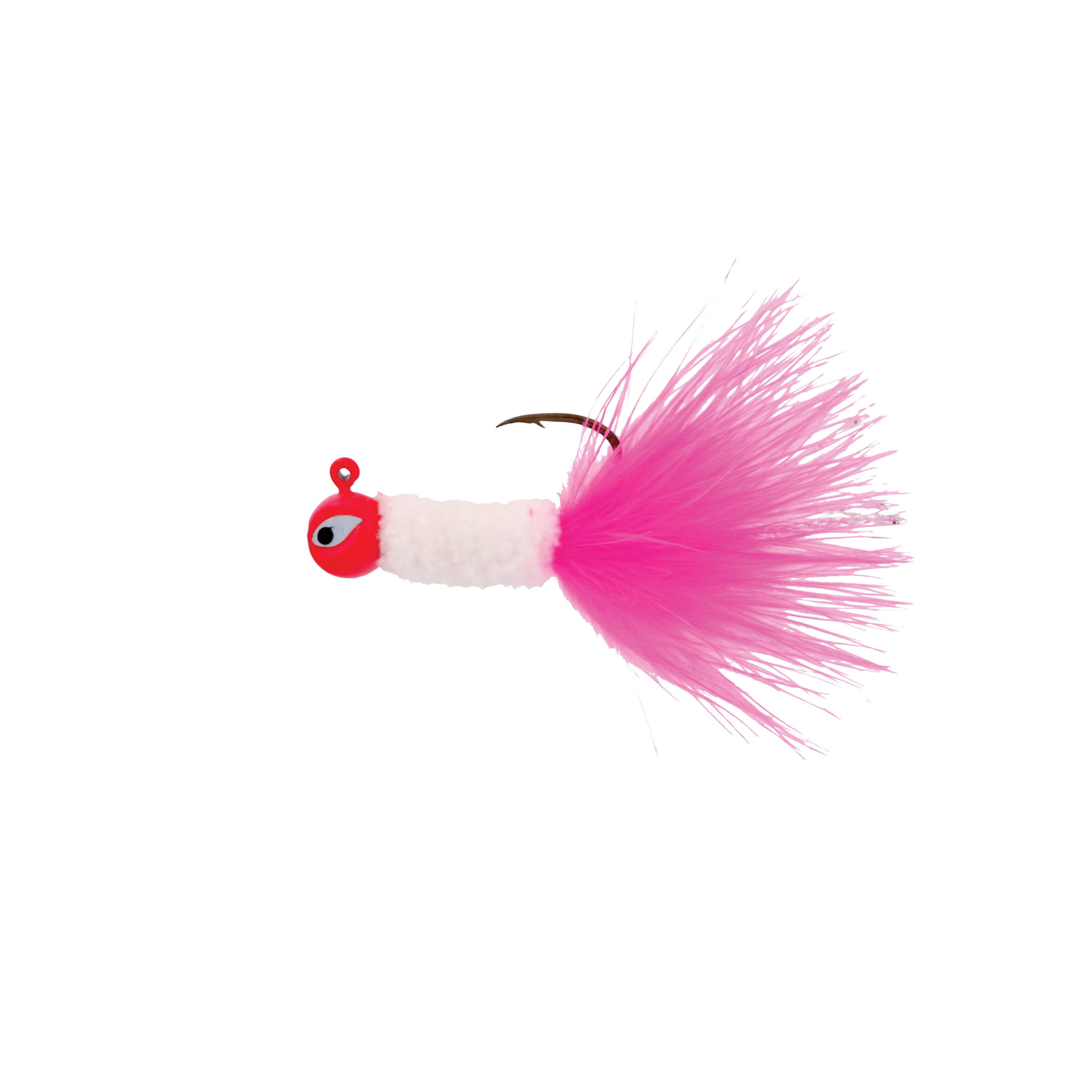 Eagle Claw Marabou Pro-V Crappie Jig –1/16 oz - Pink/White