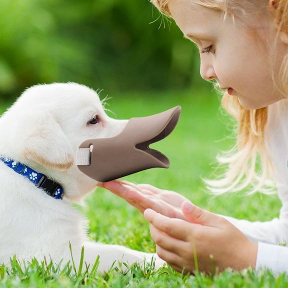 Shipiny S-Size Dog Muzzle, Anti-Eating & Anti-Bite Safety Mouth Cover for Dogs, Comfortable Adjustable Mask for Dog Walking & Outdoor Training, Prevent Biting & Licking, Brown