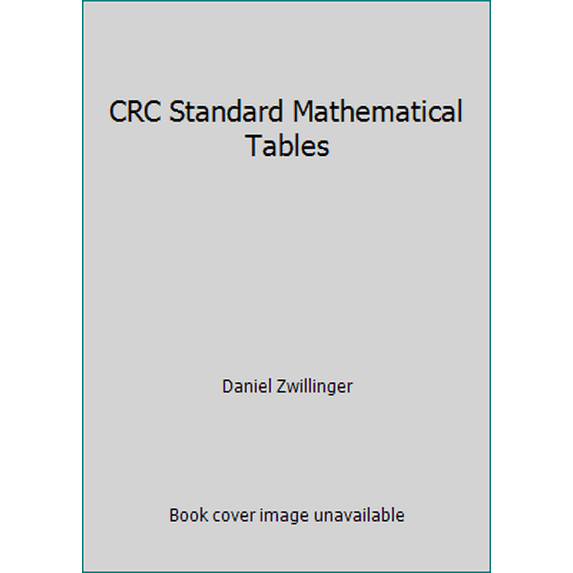 Crc Table R804 Pre-Owned CRC Standard Mathematical Tables (Hardcover) 0849306280 ...