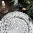 thumbnail image 5 of BalsaCircle 6 Round 13 in Silver Plastic Charger Plates Embossed Peacock Design Party Events Decorations Supplies, 5 of 8