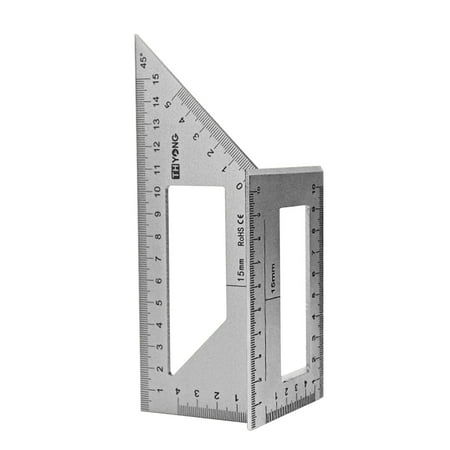 

Woodworking Square Protractor Aluminum Alloy Miter Ruler Measuring Tool