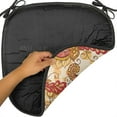 thumbnail image 6 of East Chair Seating Cushion Set of 12, Traditional Paisley in Colors Floral Ornamental Cultural Art, Seat Pads for Office with Anti-slip Backing, 16"x16", Orange Yellow and Red, by Ambesonne, 6 of 7