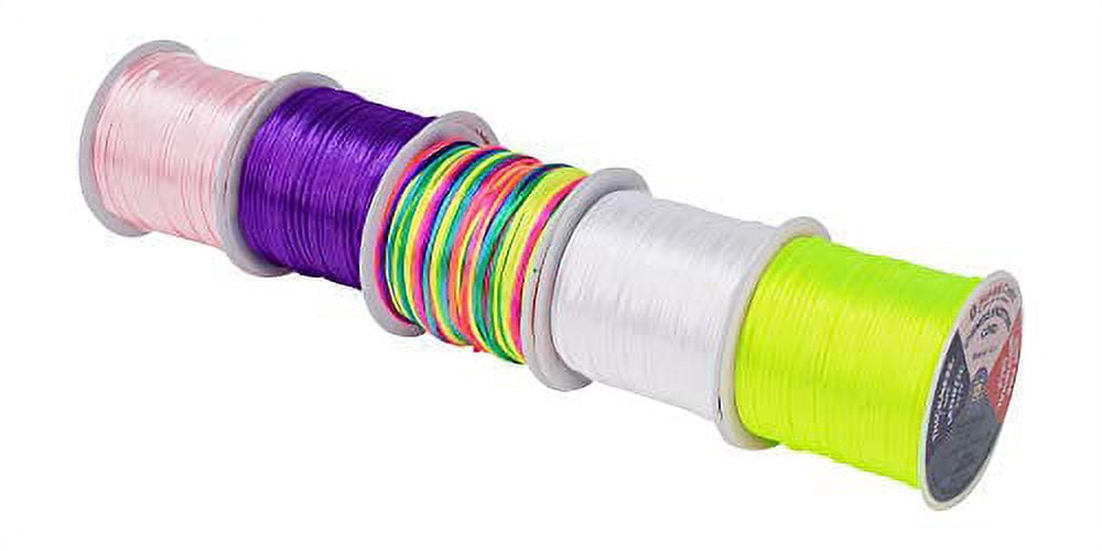 Mandala Crafts Satin Rattail Cord String from Nylon for Chinese Knot, Macramé, Trim, Jewelry Making Assorted Colors 1mm
