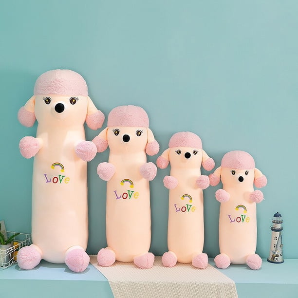 60-120 Cm Cute Dressing Lying Teddy Dog Plush Toys Lovely Long Ear Animal Dog Pillow Stuffed Soft Dolls for Children Kids Gifts zhangyuxiang LED