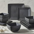 thumbnail image 1 of Better Homes & Gardens Anderson Grey Square-Shaped Stoneware 12-Piece Dinnerware Set, 1 of 3