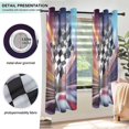 thumbnail image 3 of Yayeee Window Curtains Set of 2 for Living Room Light Filtering 63"x52", Racing Flag, 3 of 7