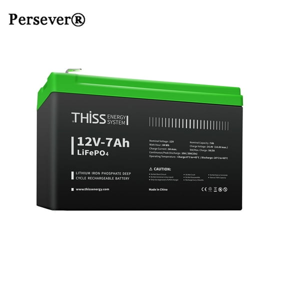 12V 7Ah LiFePO4 Battery, Built-in BMS, 4000  Deep Cycle Rechargeable Battery, Maintenance Free Home Energy Storage And Off Grid Application Battery, Suitable For RV, Camping, Golf Cart, Toy Car