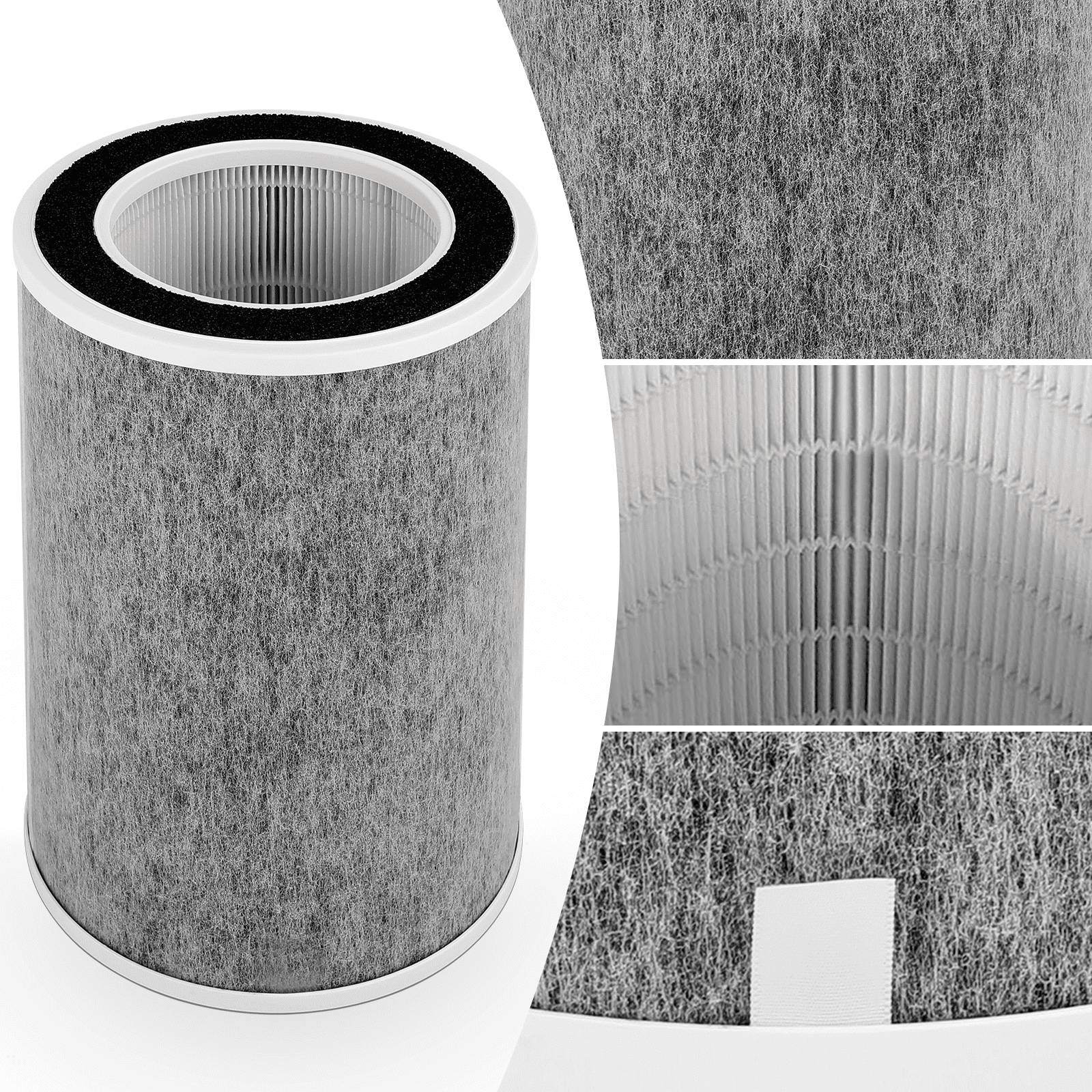 1 Pack Air Purifier Filter Replacement for Shark HP201 HP202 - Clean Sense True HEPA Filters - Compare Part HE2FKBASMB HE2FKBAS HE2FKPET   HE2FKPRO