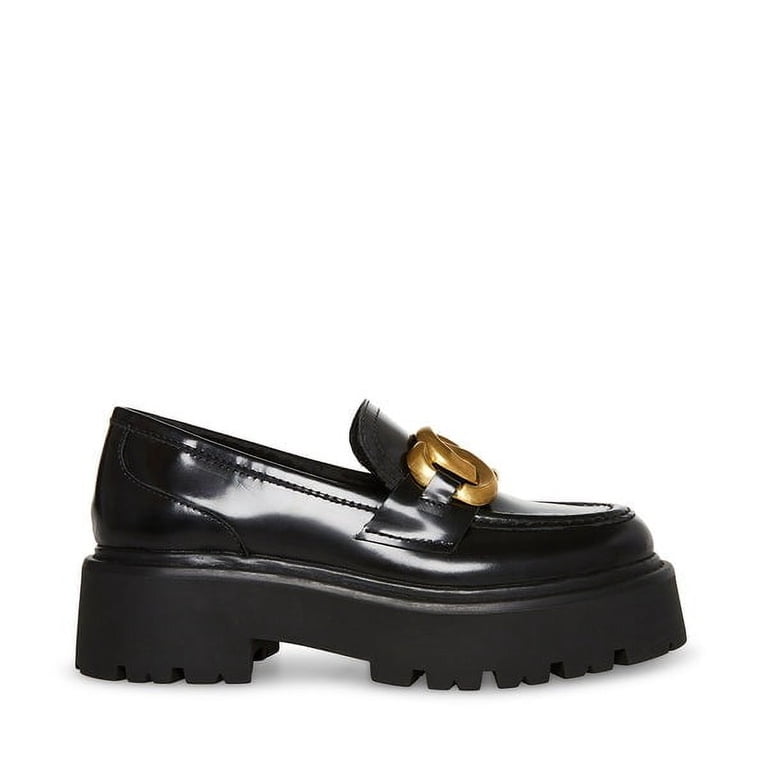 Steve Madden Rover Black Leather Slip On Chunky Platform  display picture 1
