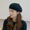 thumbnail image 5 of French Wool Beret Hat for Women-Solid Color Classic Slouchy Knit Beanie Winter Warm Artist Painter Hat, 5 of 5