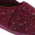 thumbnail image 3 of Comfylux Womens Helen Floral Superwide Slippers, 3 of 4