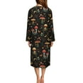 thumbnail image 2 of Xoenoiee Mushroom Butterfly Flower Moon Star Print Women Robe Zipper Front House Coat Long Sleeve Nightgown Full Length Ladies Lounge Dress with Pockets, Size 3XL, 2 of 7
