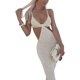 thumbnail image 2 of Vestido largo Sexy de punto con tirantes finos para mujer, vestido largo con cuello Halter y espalda descubierta, ropa de calle Y2K para fiesta en Club Fokelyi WRMH-1442-3, 2 of 7
