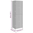 thumbnail image 2 of vidaXL Outdoor Storage Cabinet 4-Compartment 2-Door Patio Storage Locker Black, 2 of 10