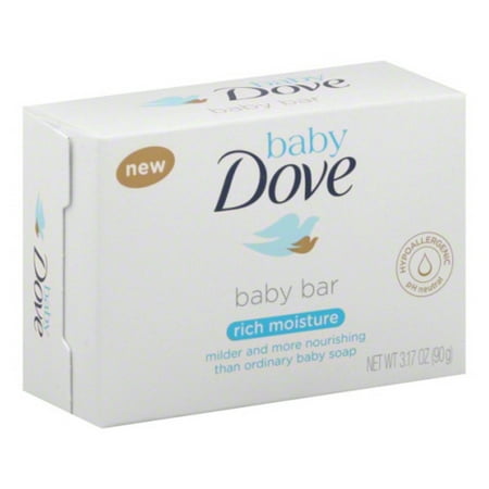 Dove Baby Rich Moisture Soap Bar, For Babys delicate Skin, 3.17 Oz, 2 (Best Soap For Newborn Baby In India)