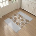 thumbnail image 3 of ODIKA 3'x5' Beige Geometric Bold Stripe Washable Area Rug Modern Abstract Design With Shapes And Clean Lines Non-Slip, Flatweave, Easy Care for Hallway, Laundry Room, 3 of 7