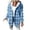 Light Blue, variant on Fleece Lined Plaid Hooded Shacket for Women, Button Front Loose Fit, Bright Casual Fall Winter Outerwear, 1 Piece, S-3XL, Plus Size Friendly